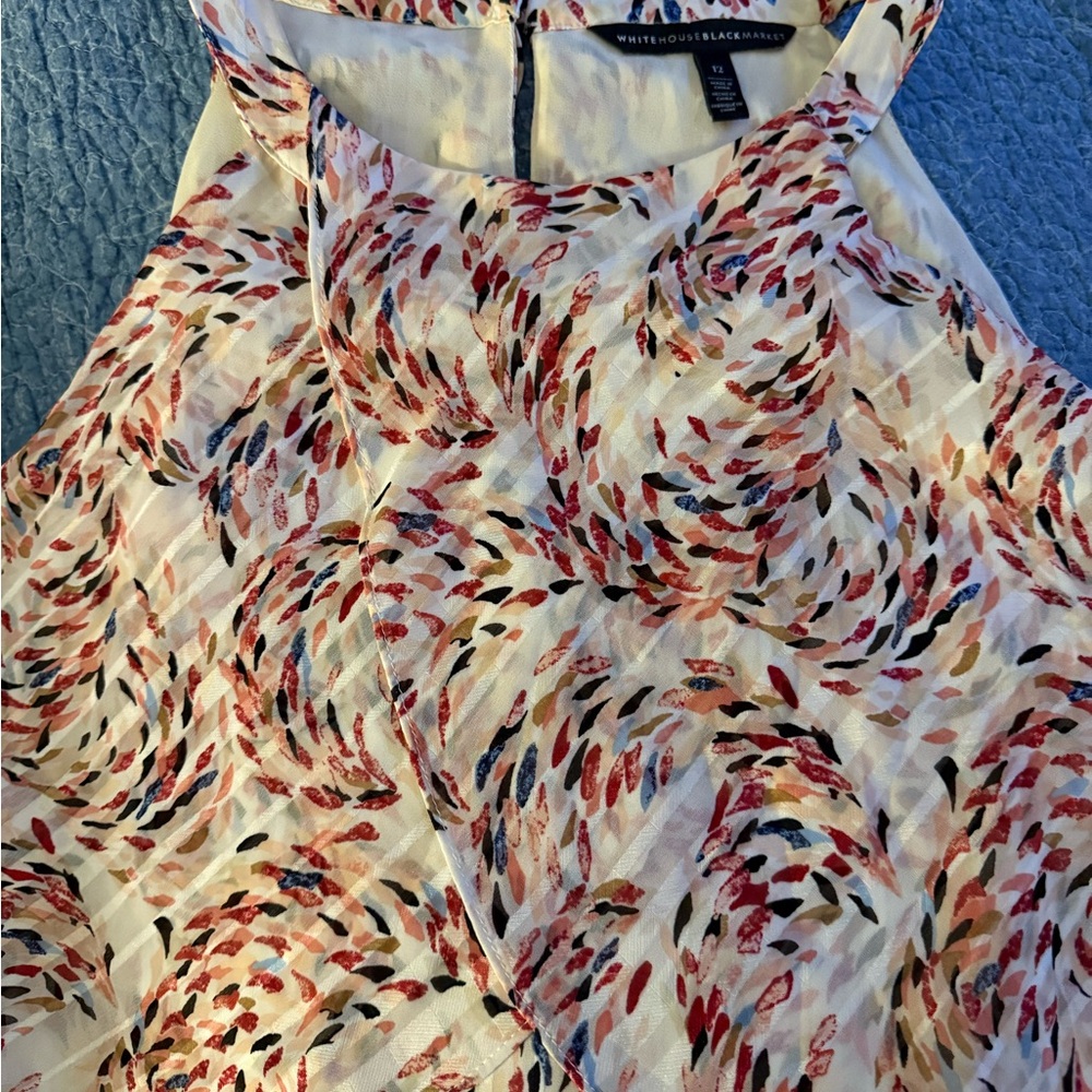 White House Black Market Multicolor Sleeveless Blouse